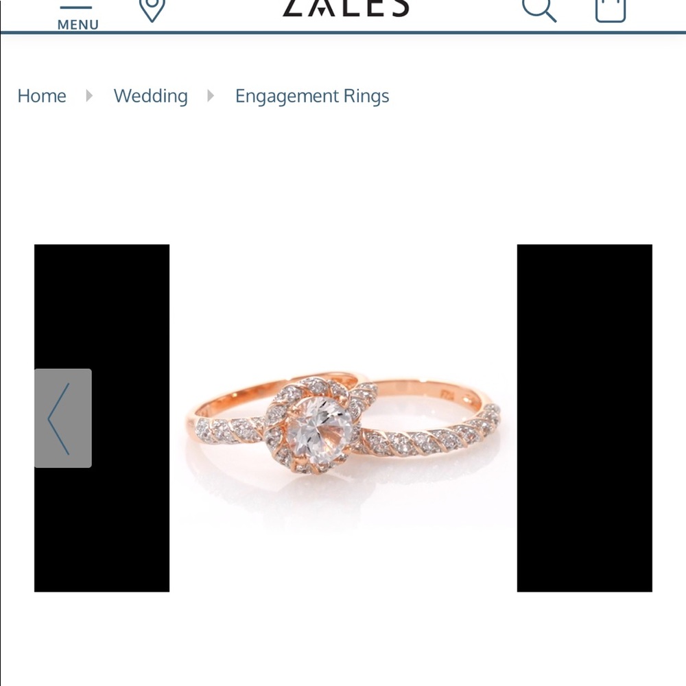 Engagement ring and band